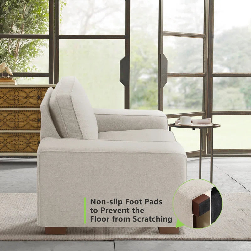 Luxury Modern Upholstered Sofa for Living Room, Couches with Solid Wood Frame 88.58"