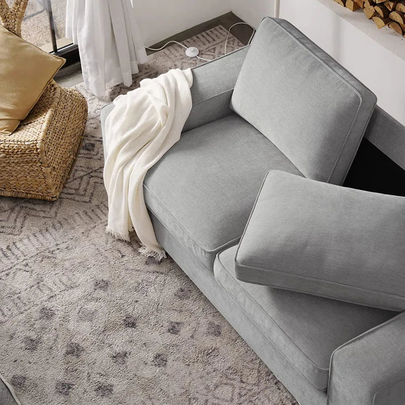 Luxury Modern Upholstered Sofa for Living Room, Couches with Solid Wood Frame 88.58"