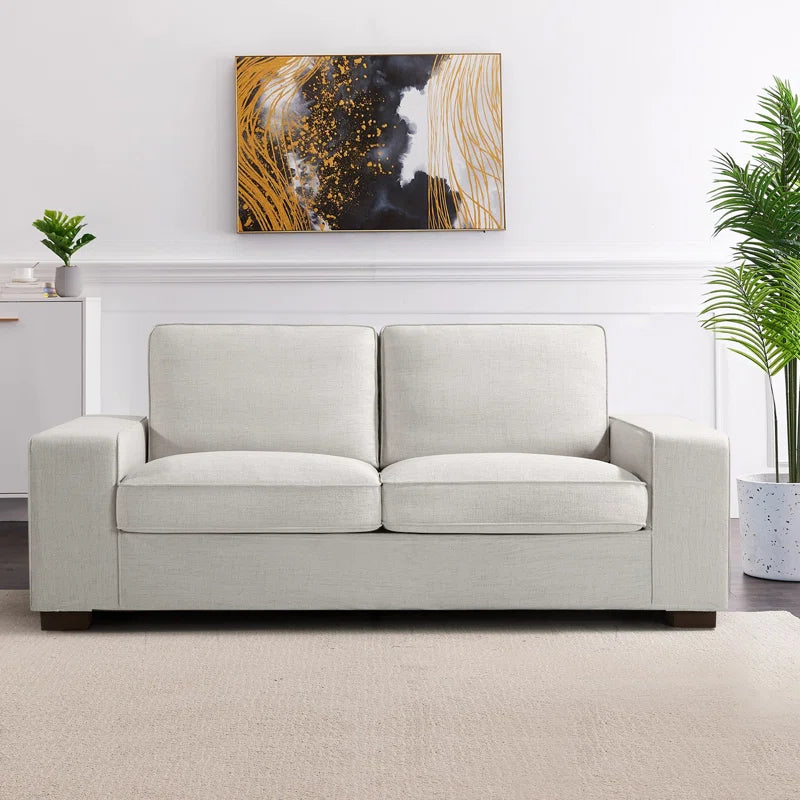 Luxury Modern Upholstered Sofa for Living Room, Couches with Solid Wood Frame 88.58"
