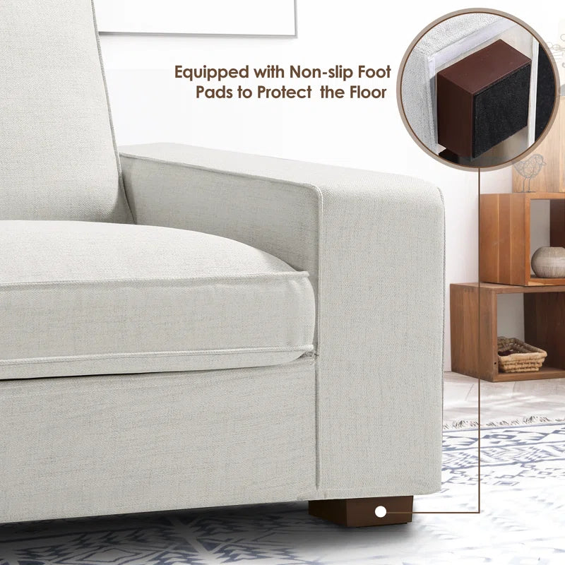 Luxury Modern Upholstered Sofa for Living Room, Couches with Solid Wood Frame 88.58"