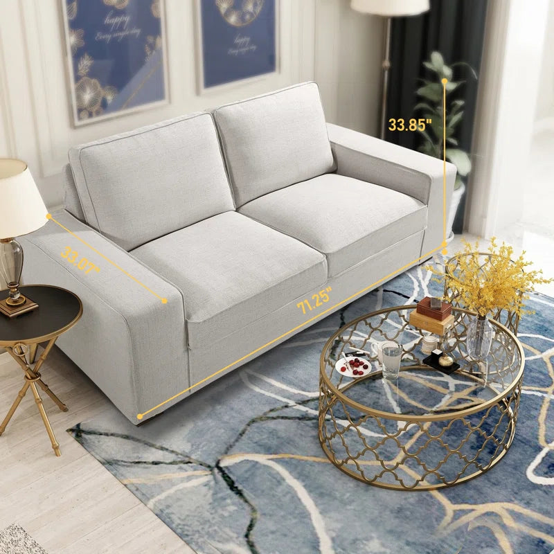 Luxury Modern Upholstered Sofa for Living Room, Couches with Solid Wood Frame 88.58"