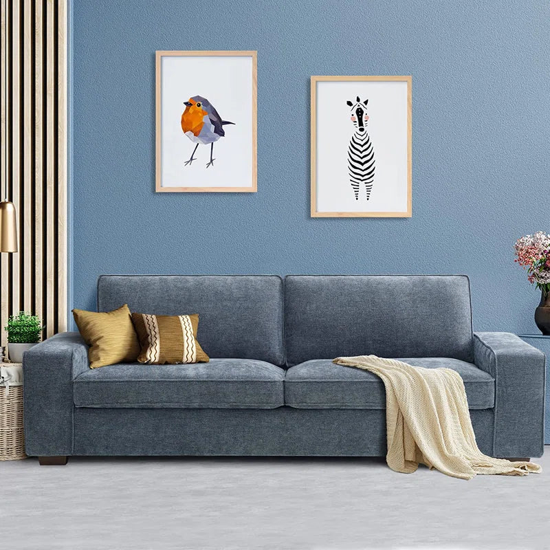Luxury Modern Upholstered Sofa for Living Room, Couches with Solid Wood Frame 88.58"