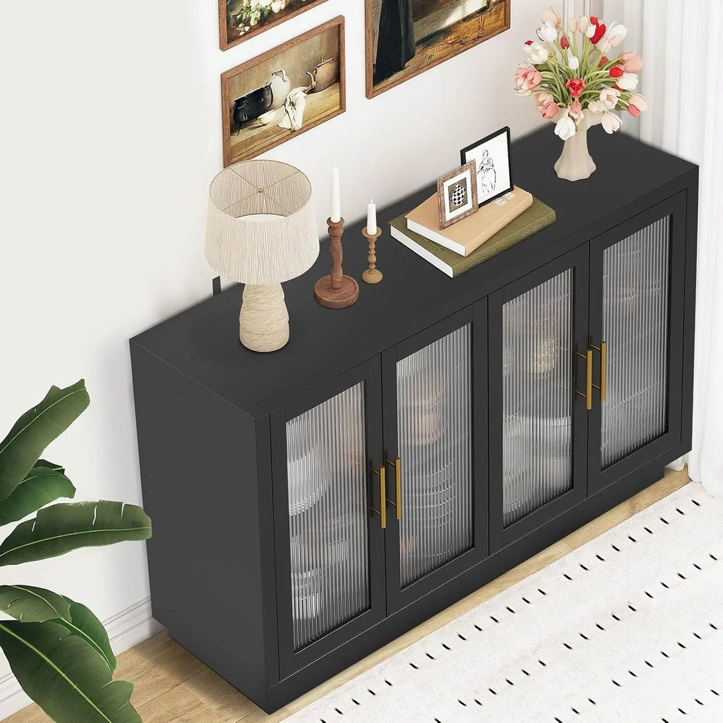 modern-large-black-buffet-cabinet-with-four-fluted-glass-doors-winnow-foundry-co