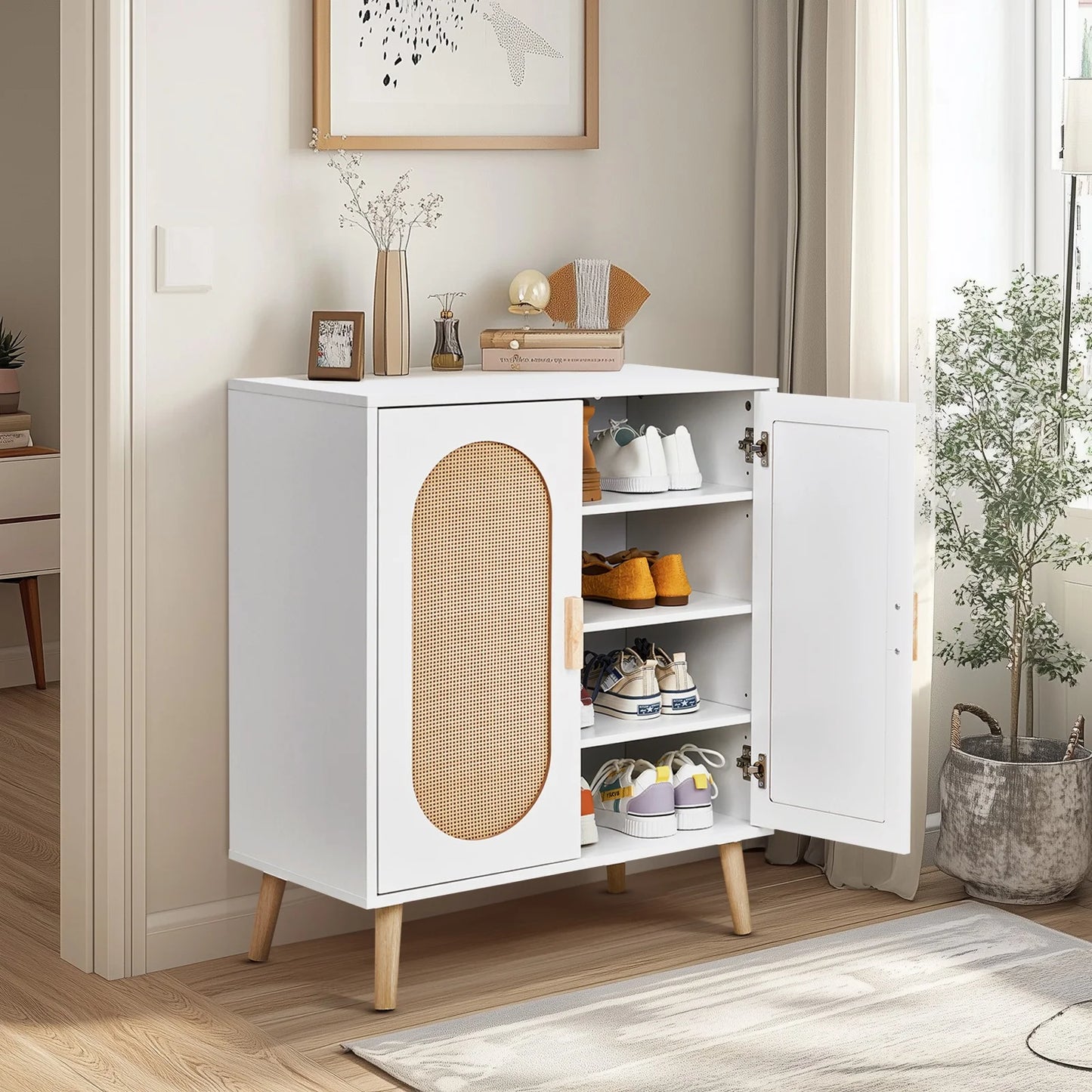 modern-rattan-four-tier-white-shoe-cabinet-storage-with-doors-winnow-foundry-co