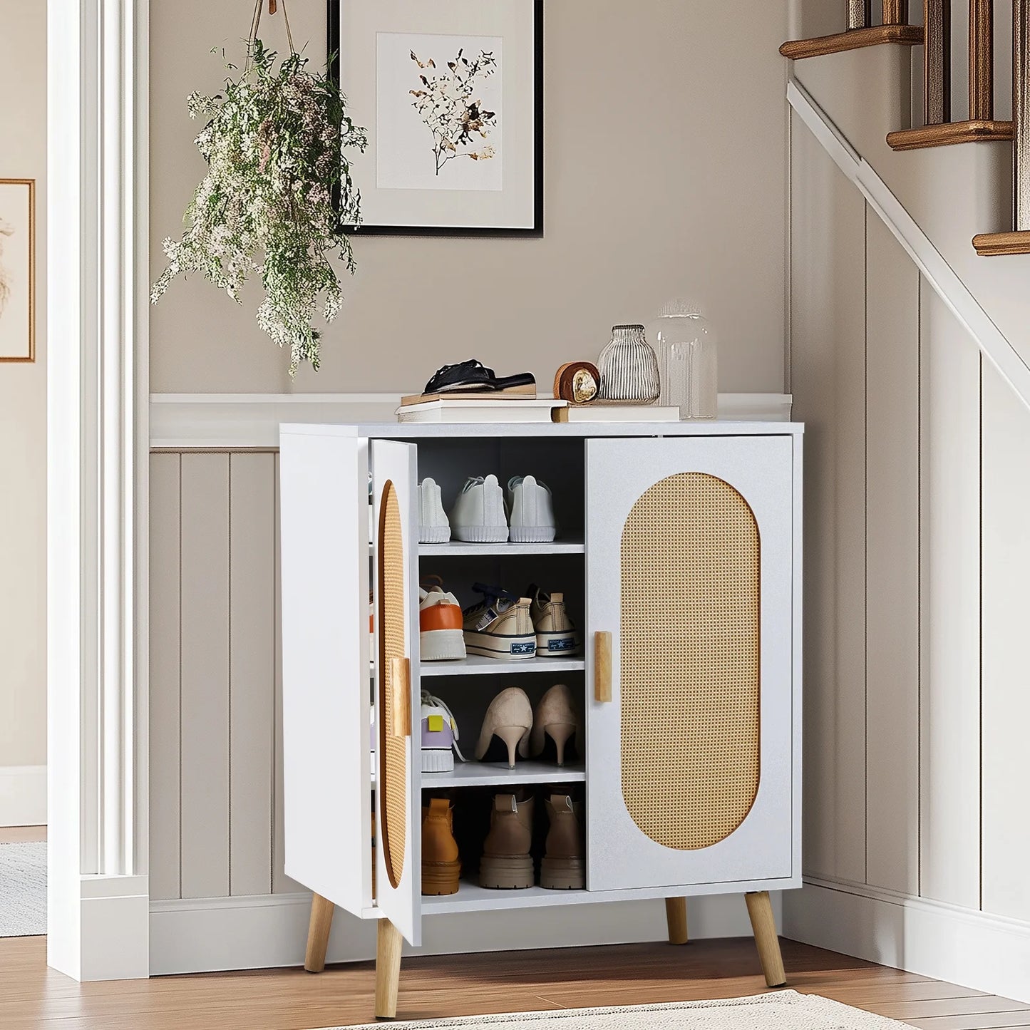 modern-rattan-four-tier-white-shoe-cabinet-storage-with-doors-winnow-foundry-co
