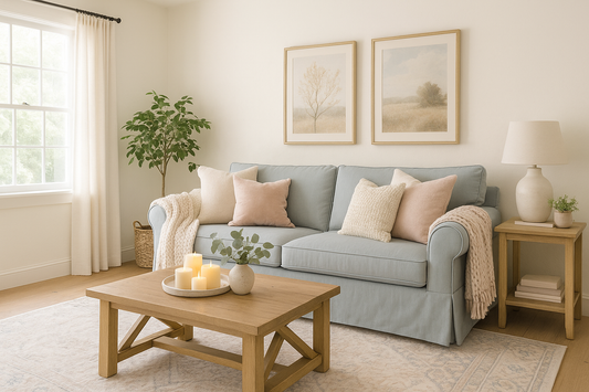 Styling with Softness: How to Create a Calm, Inviting Space with a Blush & Blue Palette