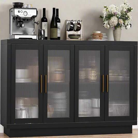 modern-large-black-buffet-cabinet-with-four-fluted-glass-doors-winnow-foundry-co