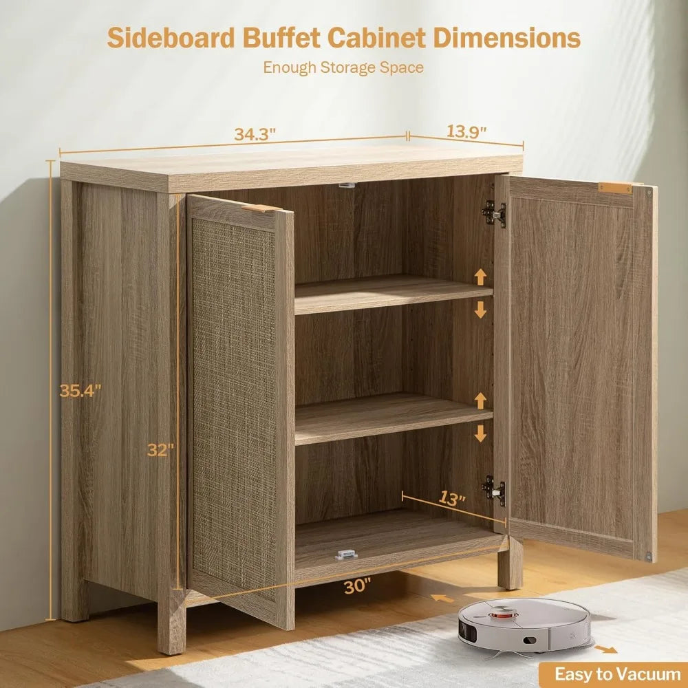 large-boho-rattan-sideboard-buffet-cabinet-natural-colored-wood=finish-winnow-foundry-co