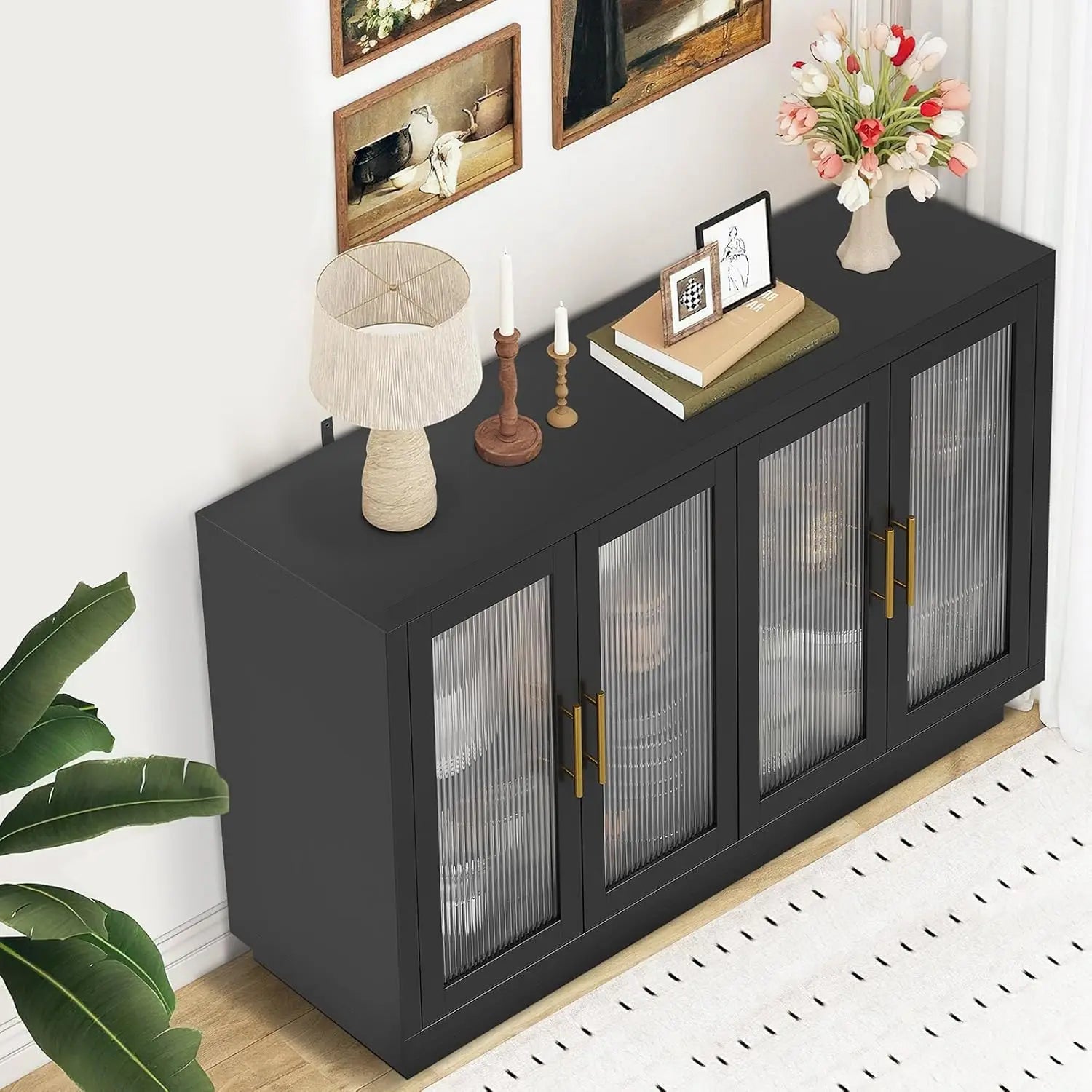 modern-large-black-buffet-cabinet-with-four-fluted-glass-doors-winnow-foundry-co