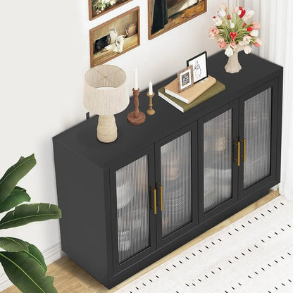 modern-large-black-buffet-cabinet-with-four-fluted-glass-doors-winnow-foundry-co