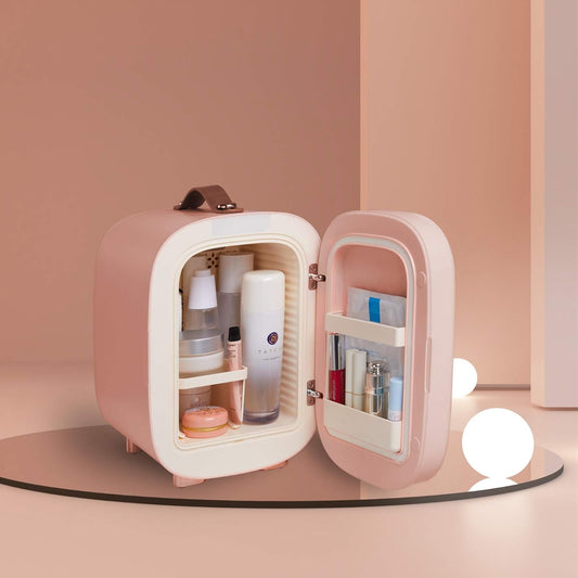 Mini Skincare and Cosmetics Fridge 5L — Pink