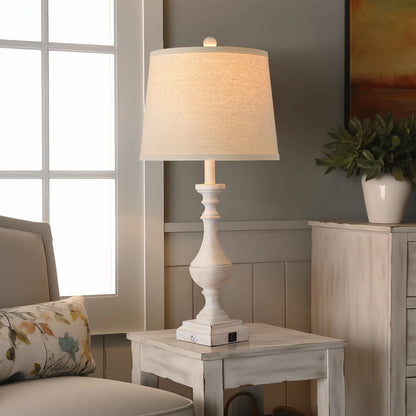 Set of 2 Coastal Candlestick Table Lamps with LED Bulbs â€“ Touch Control 3-Way Dimmable styled for a cozy modern home